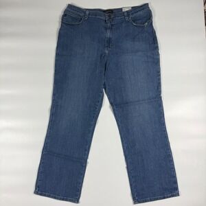 Lee Platinum Label Jeans Womens 18 Blue Denim Low Waist Medium Wash Straight leg